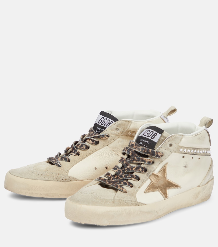 Golden Goose Mid Star suede and leather sneakers