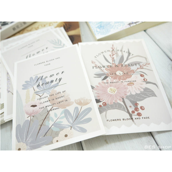 表達思念祝福必備明信片│美麗的花明信片/一套30張