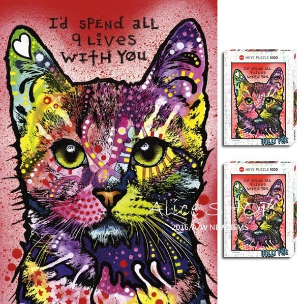 夢幻 雷諾瓦 德國進口 1000片 貓咪 狼犬拼圖 HEYE