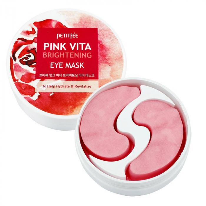韓國 PETITFEE Vita玫瑰淨白眼膜 (60片) 70g