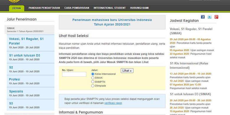 Hasil Ujian Simak Ui Diumumkan 22 Agustus 2020 Ini Informasinya Kompas Com Line Today