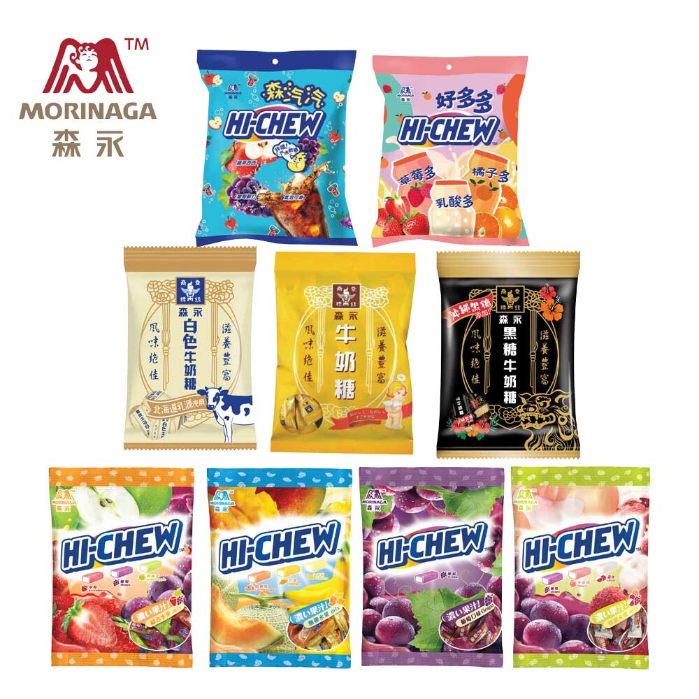 糖果上深色點點為果實粉末,敬請安心食用。 過敏原標示 牛奶 素食標示 非素食 ＊森永嗨啾軟糖袋裝 (綜合水果口味) 彈力好嚼感 果汁超綻放 水果的濃郁香氣與豐富果汁感,加上超彈力嚼感, 全新升級嗨啾,