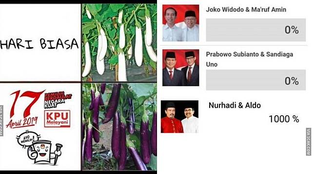 13 Meme lucu Pemilu 2019 kocaknya awet sampai lima tahun ke depan