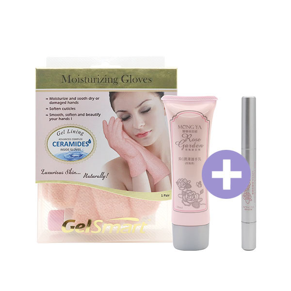 ＊手套採用獨特配方M-gel美容凝膠＊搭配保養品使用,保濕效果更加倍＊深層保濕凝膠保養