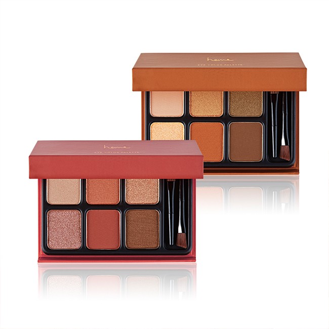 成為每個女孩化粧包中必備的潮色。 繼暢銷六色眼影—紅梨、焦橙後， heme再推出以盛夏果實為靈感的「粉桃」、「金芒」 具透明感的輕甜配色，恣意打造夏日專屬眼色！ ★ 天然礦物粉體，質地細膩，眼影服貼持