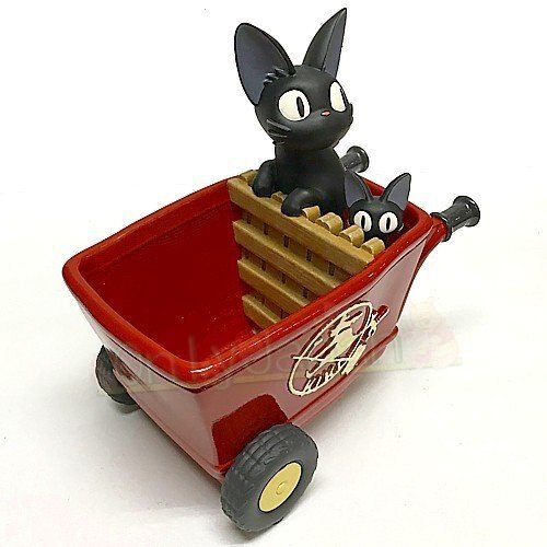 【真愛日本】4990593299027 專賣店限定花器-JIJI紅色手推車 魔女宅急便 黑貓 jiji 花器 筆筒多肉微景觀花盆花器擺件
