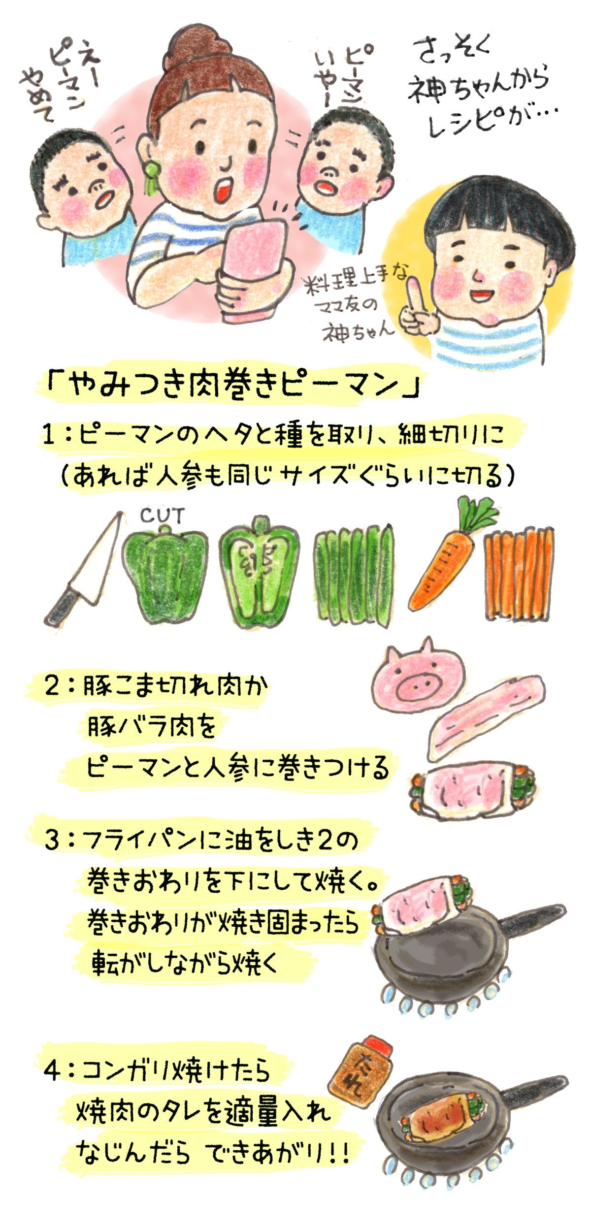 パパッと完成 野菜たっぷりお助けレシピ ピーマン編