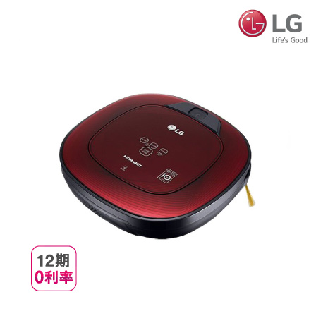 【LG】 WI-FI 濕拖清潔掃地機器人 VR6685TWARV(寶石紅) ※智慧雙眼系統 2.0 雙鏡頭 / 聰明逃脫功能