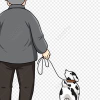 大手拉小狗