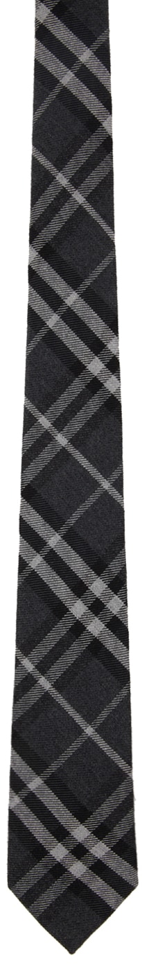 BURBERRY 灰色 Classic Cut Check 領帶