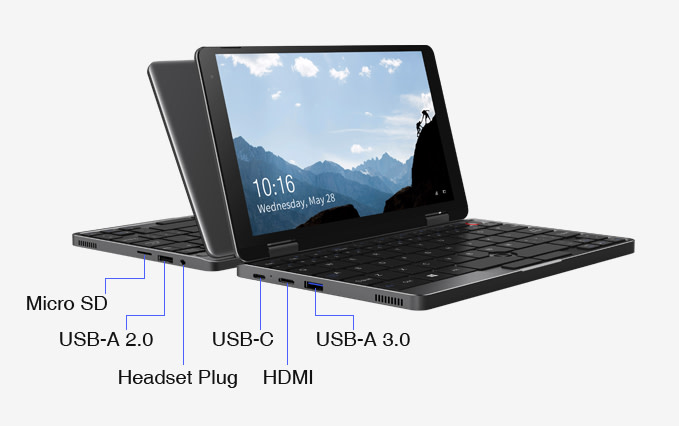 Minibook具有3組USB以及3.5mm耳機、HDMI等I/O端子。