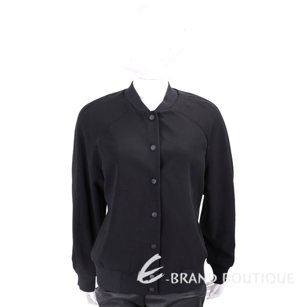 KENZO Tiger 經典虎頭刺繡黑色排釦棒球外套 1820203-01