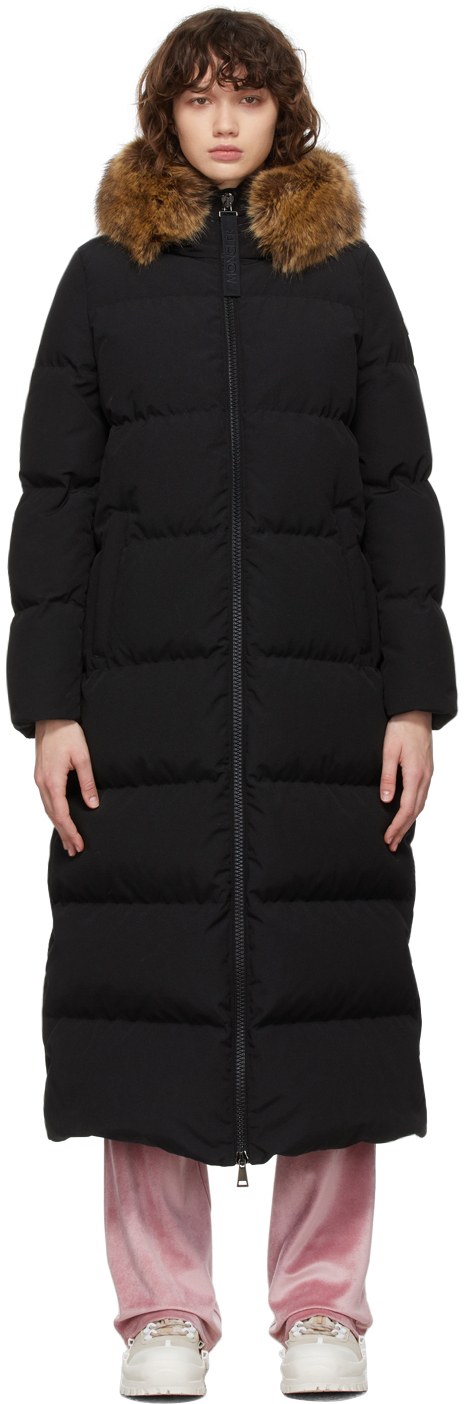 MONCLER Black Down Guimauve Long Coat