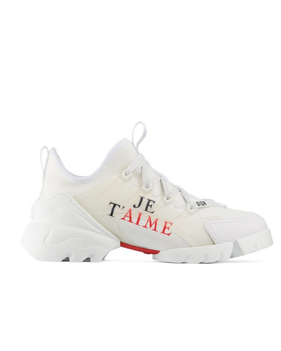 D-Connect Dioramour 不對稱標語白色橡膠球鞋，NT. 37,000