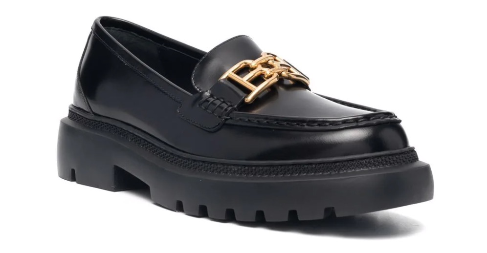 Bally logo-charm leather loafers