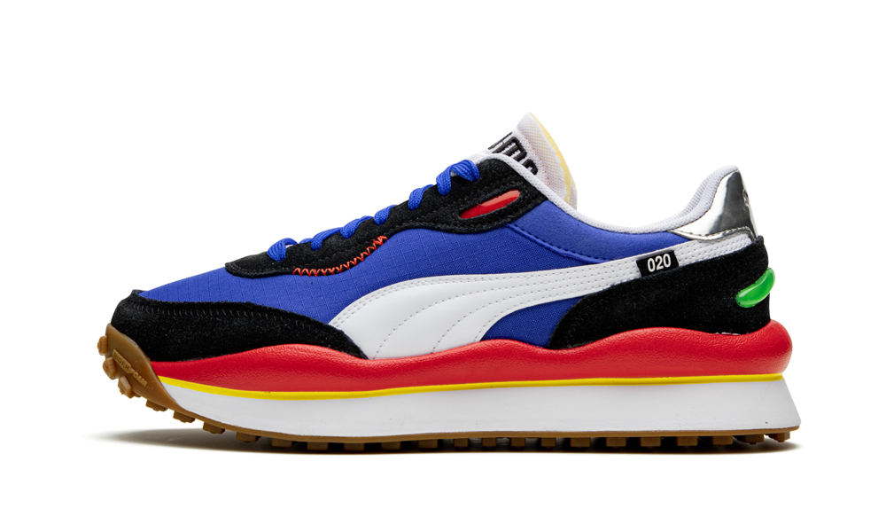 The Puma Style Rider Play On revives the 1980s Fast Rider as part of the brand's FUTRO project, whic