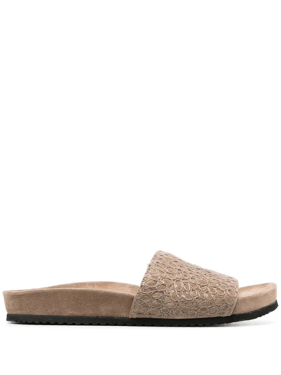 BRUNELLO CUCINELLI SLIPPERS WITH EMBROIDERY