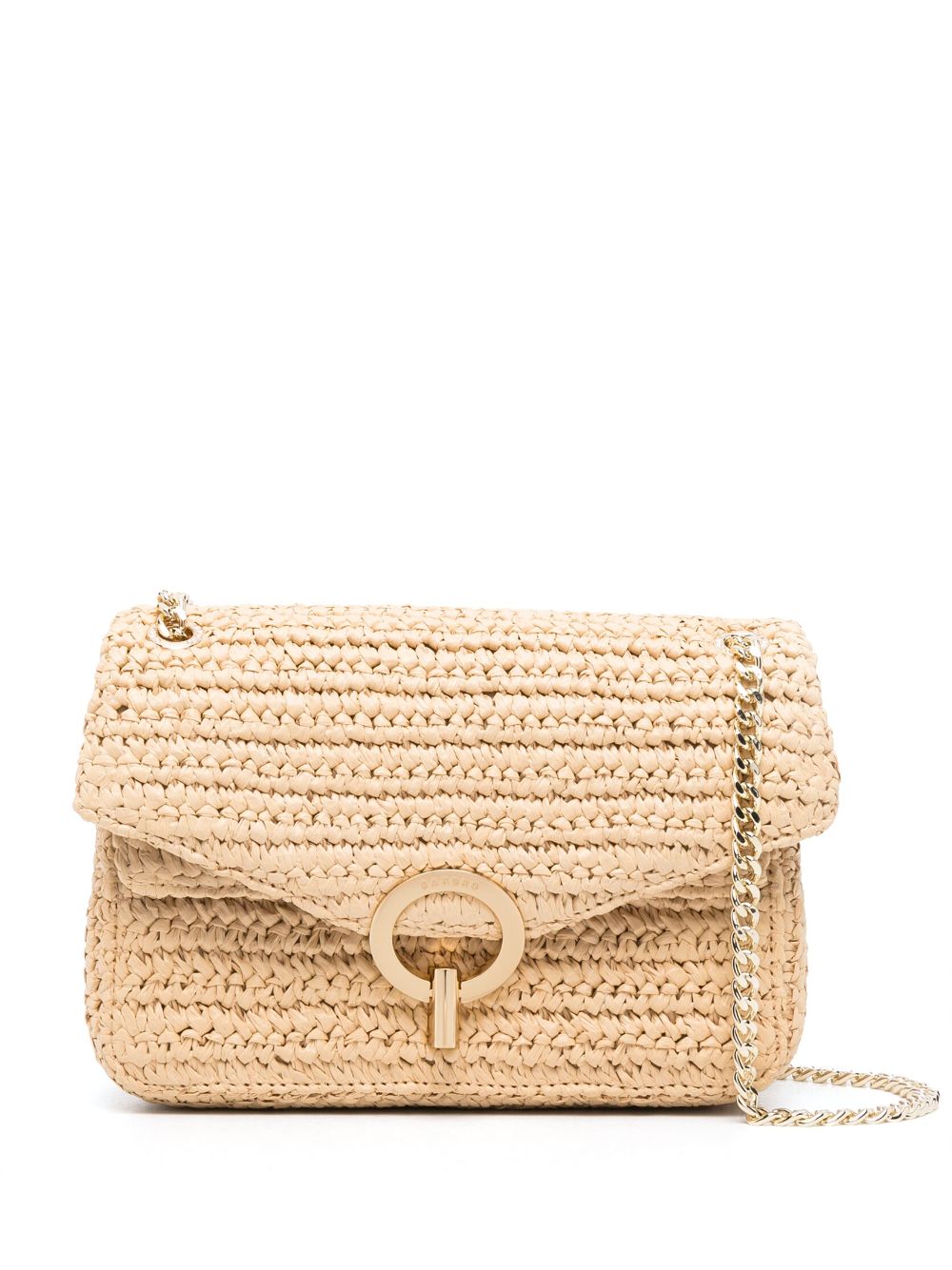 SANDRO - Yza woven shoulder bag - women - Straw - One Size - Neutrals