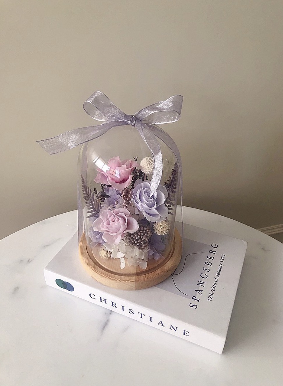 逗留-柔情永生花 不凋花 玫瑰玻璃盅 情人節禮盒