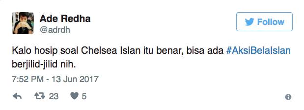 Tolak Chelsea dan Bastian, Pasukan #AksiBelaIslan Memanas