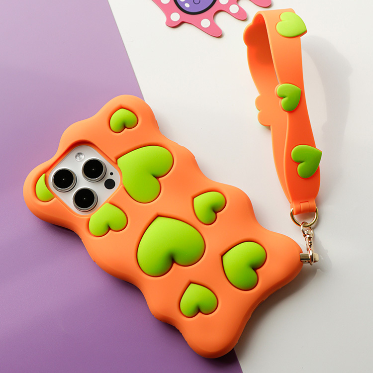 Candies iPhone 15 Pro - 愛心手提Happy & Free手機殼(橘)