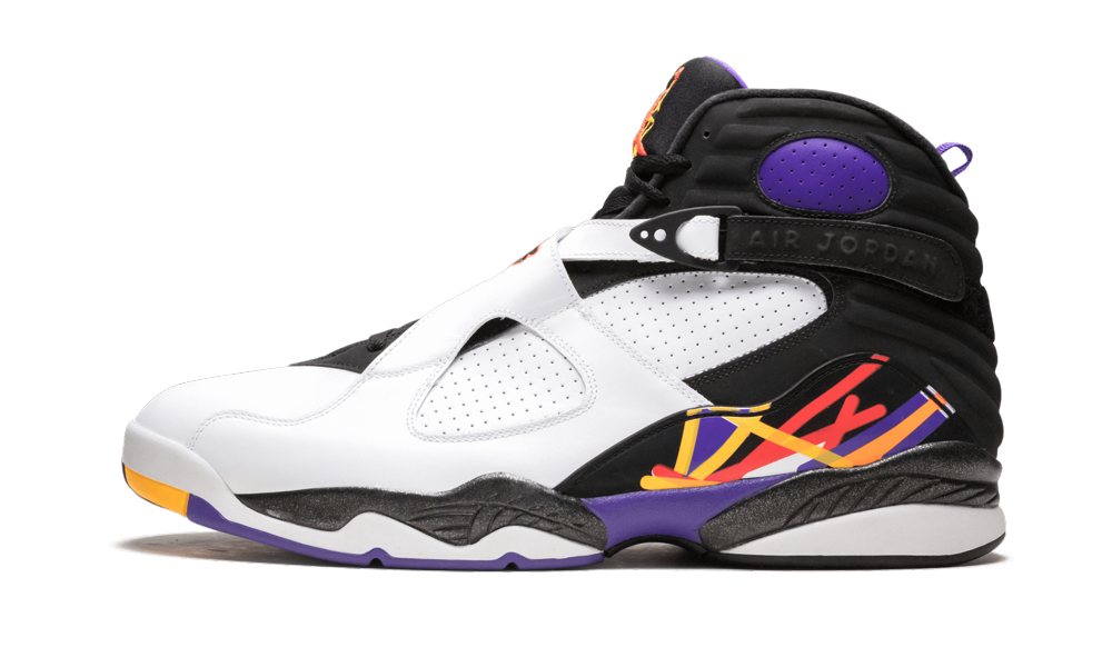 Since the Air Jordan 8 was the model on Michael Jordan's feet while he completed his first Three-Pea