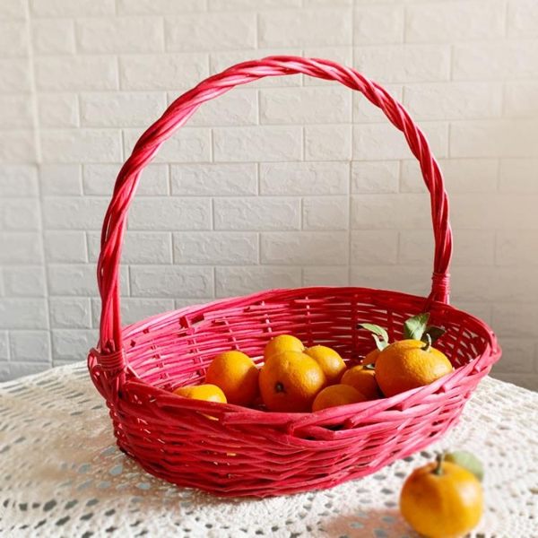 野餐籃 收納筐藤編送禮收納籃雞蛋柳編布藝手提籃零食野餐籃水果籃竹籃子 小明同學NMS