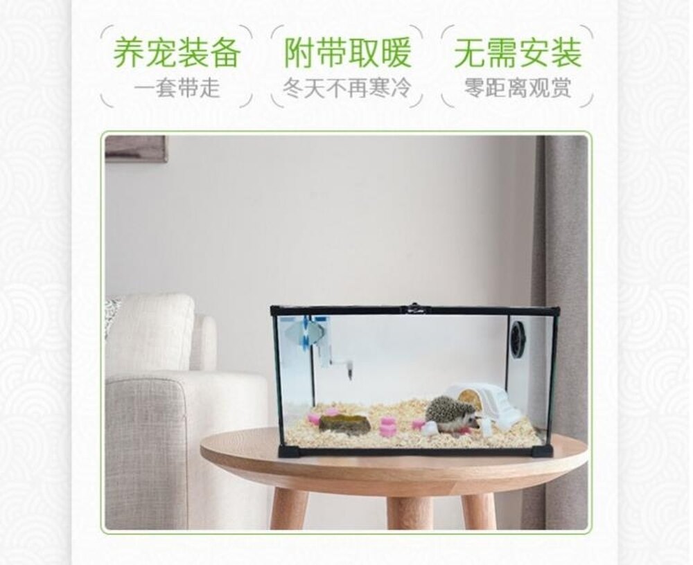 爬蟲飼養箱Reptizoo刺猬陸龜蜥蜴角蛙守宮玻璃別墅造景微景觀套裝 享購