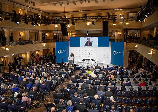 Munich Security Conference (MSC) Chairman Christoph Heusgen speaks during the opening of the 60th MSC in Munich, Germany, Feb. 16, 2024. (Xinhua/Zhang Fan)