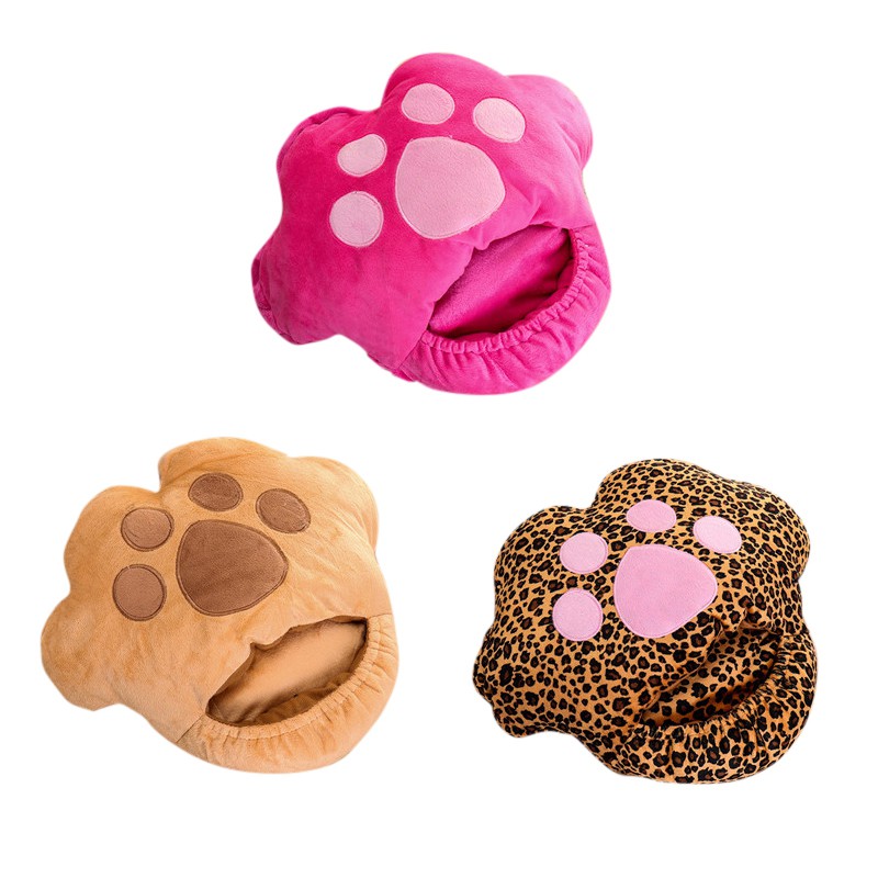 超柔暖手寶 暖腳鞋 USB電暖鞋衝電熱水袋防爆卡通 毛絨貓爪暖腳寶 暖腳寶電暖寶寶暖腰寶物辦公室插電可拆洗USB暖腳寶