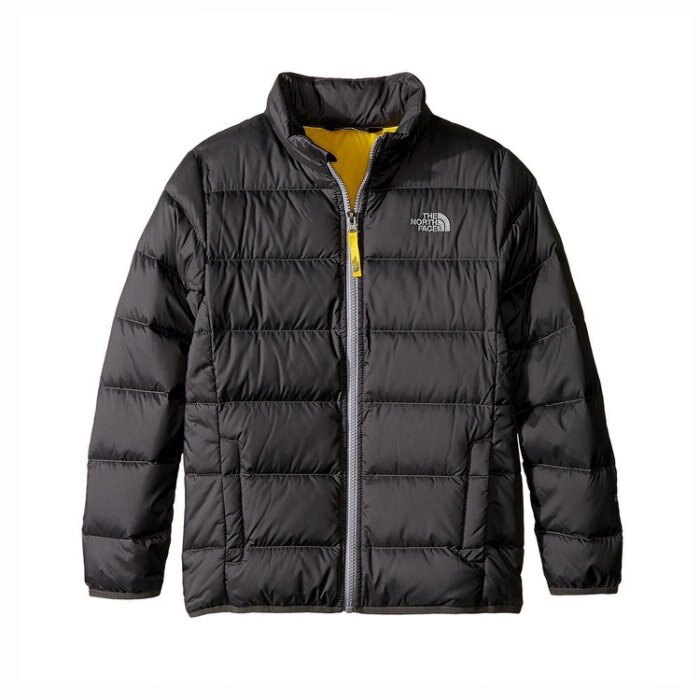 美國百分百【全新真品】The North Face 立領 羽絨 外套 TNF 北臉 夾克 深灰 XS S號 青年 I710