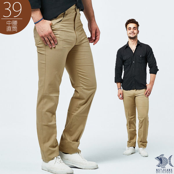 【NST Jeans】Summer Tan 燕麥色 純棉卡其長褲(中腰) 390(5681) 台製 紳士 男 夏季薄款