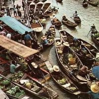 ตลาดน้ำวัดไทร ของดี ของอร่อย ราคาถูก