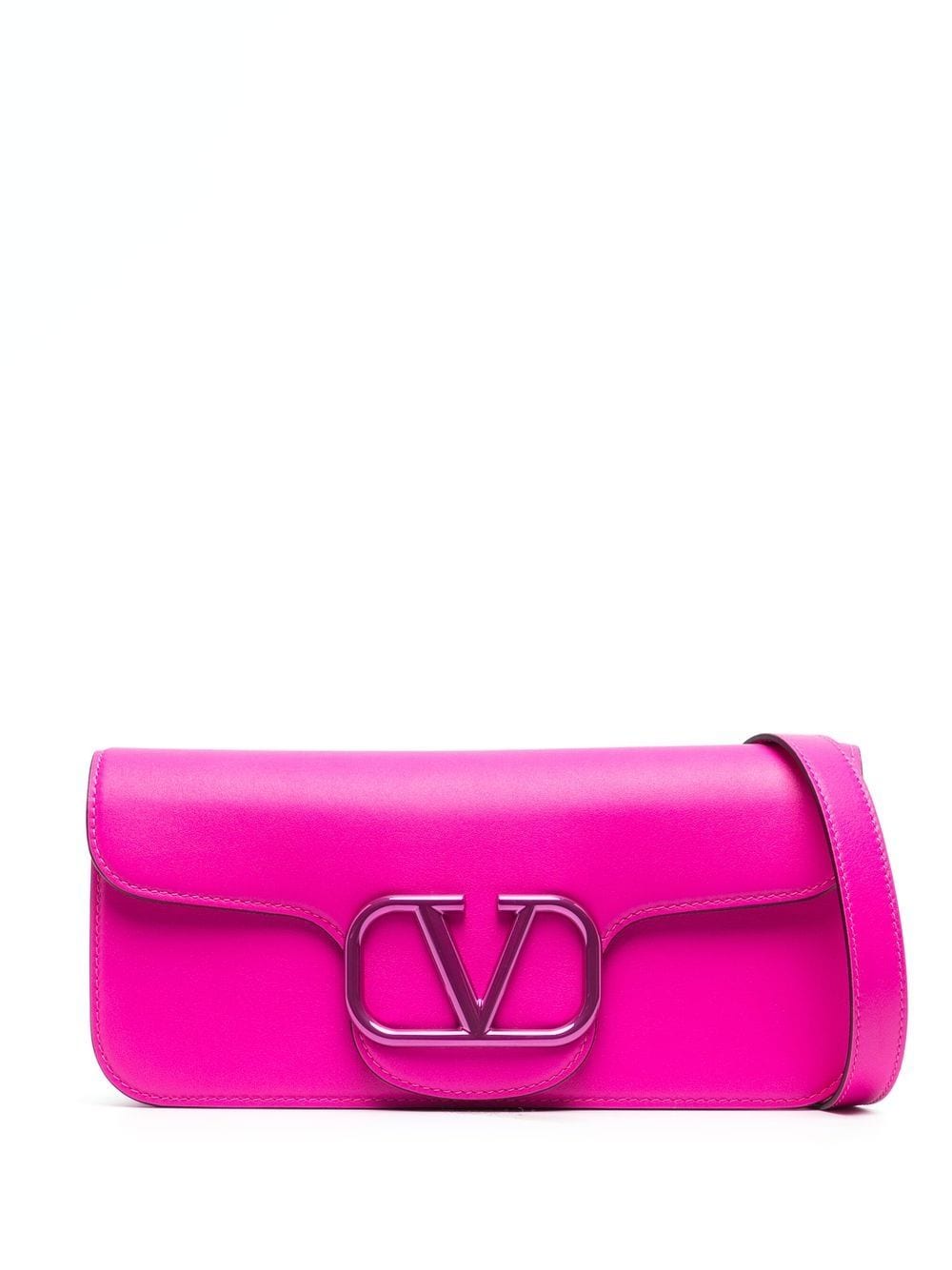 Valentino Garavani - VLogo shoulder bag - men - Calf Leather - One Size - Pink