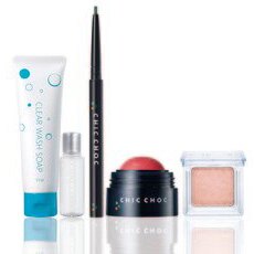 CHIC CHOC 輕質彩妝組-輕極質細眼線筆+輕質絲光/透光眼影 贈TFM亮顏洗顏皂60g+潔膚油30ml