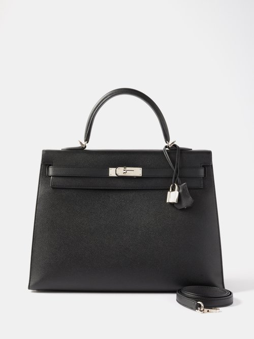 Matches X Sellier - Hermès Kelly 35cm Handbag - Mens - Black