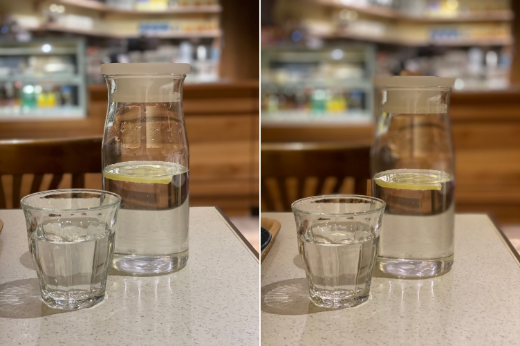 雖然兩張照片都設定在模擬 f/4.5 光圈下的景深，不過對於景深的詮釋兩台手機各不相同（左 iPhone 12 Pro、右 iPhone 11 Pro）