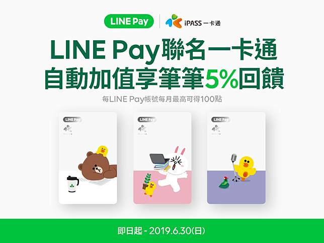 Line Pay聯名一卡通自動加值樂享5 回饋