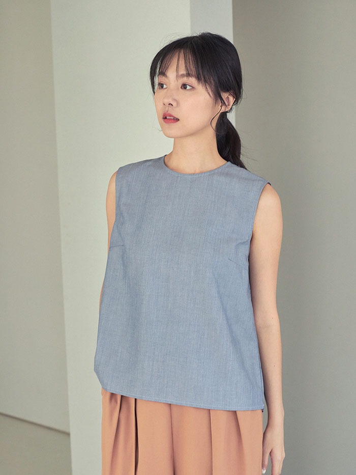 城市日落輕感無袖上衣-海拍