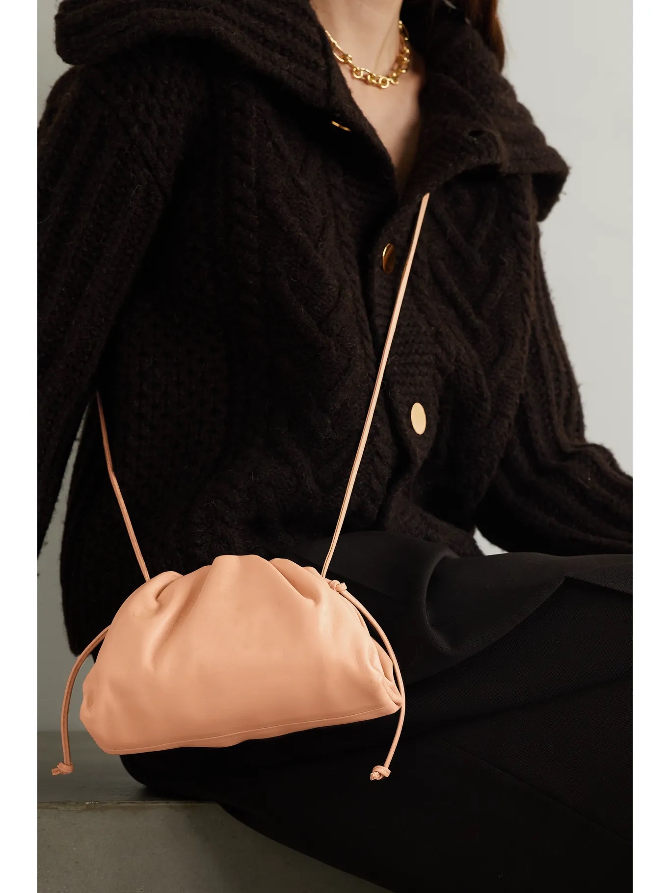 BOTTEGA VENETA The Pouch The Pouch small gathered leather clutch