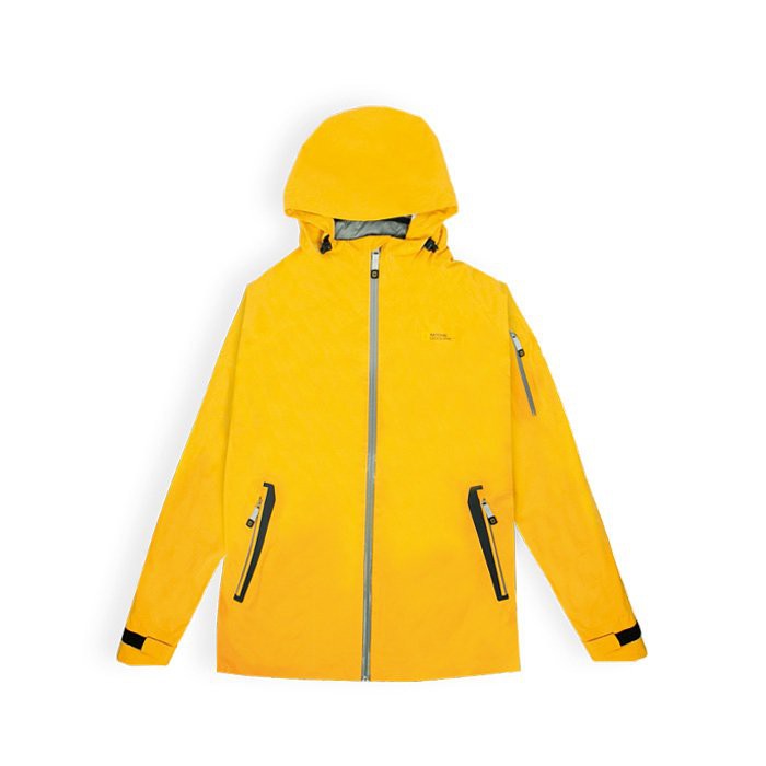 國家地理 男款全方位旅行3IN1防水外套-桔橘色/深灰色