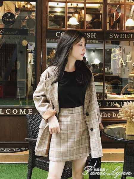 很仙的小西裝套裝女初春小香風短裙夏網紅御姐兩件套氣質洋氣春季 范思蓮恩