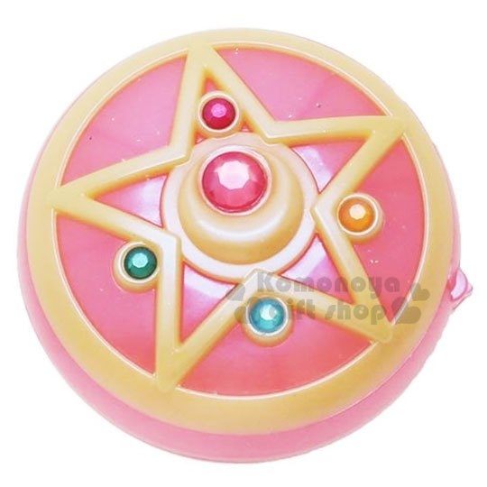 〔小禮堂〕美少女戰士 變身器造型塑膠膠台《粉.星星》膠帶切台 4901770-55368