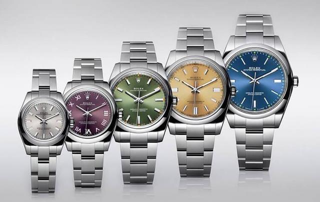 以勞力士為例，錶徑多介於26mm到44mm之間