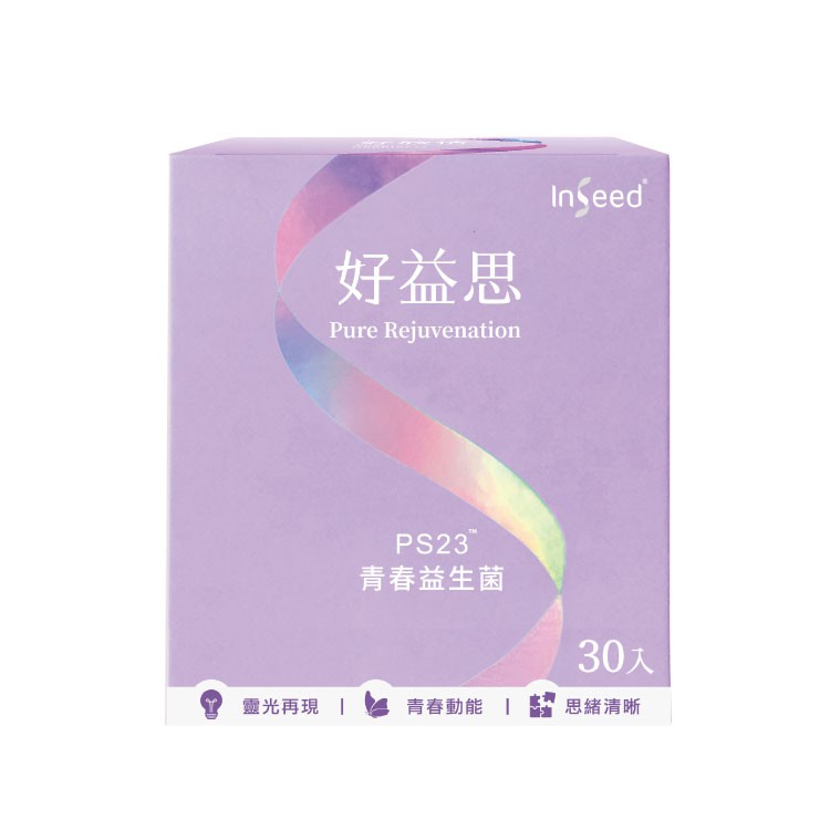 30包/盒 (2公克/包)3.商品品名：好益思-PS23™青春益生菌 30包/盒4.商品劑型：粉劑食品5.內容物名稱(成分)：異麥芽寡糖、哈密瓜果汁粉(砂糖、麥芽糊精、哈密瓜、蘋果濃縮汁、香料、檸檬酸