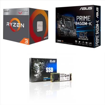 Ryzen 3 2200G 華碩PRIME B450M-K 512G M.2 SSD
