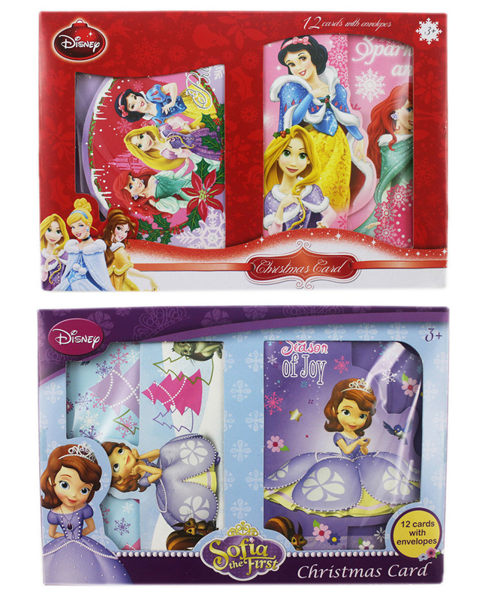 【卡漫城】 公主 聖誕節卡片 2選1 ㊣版 聖誕卡 耶誕卡 蘇菲亞 美人魚 白雪 睡美人 灰姑娘 長髮