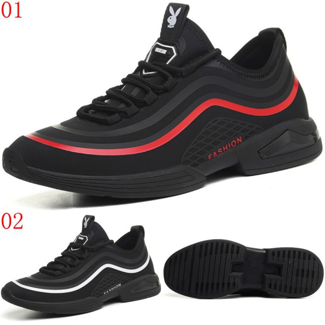 PLAYBOY 花花公子 運動鞋 黑白色 黑紅色 萊卡布 口1810 (款62239D)【諾喀索|JHS 杰恆社】