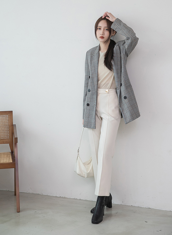 D+AF雙摺線設計高跟襪靴 襪靴穿搭 女