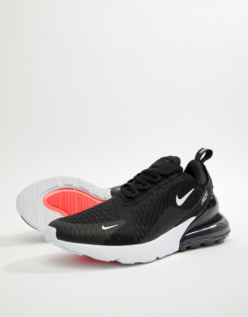 Air Max 270 trainers by Nike Supplier code: AH8050-002 Integrated lace-up fastening Extra eyelets fo